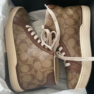 Coach Leather High TopTennis Shoes